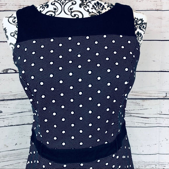 EUC Tommy Hilfiger Polka Dot Dress w/ pockets Navy - Picture 2 of 8